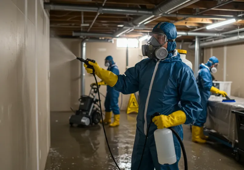 Basement Sanitization and Antimicrobial Treatment process in Bunk Foss, WA